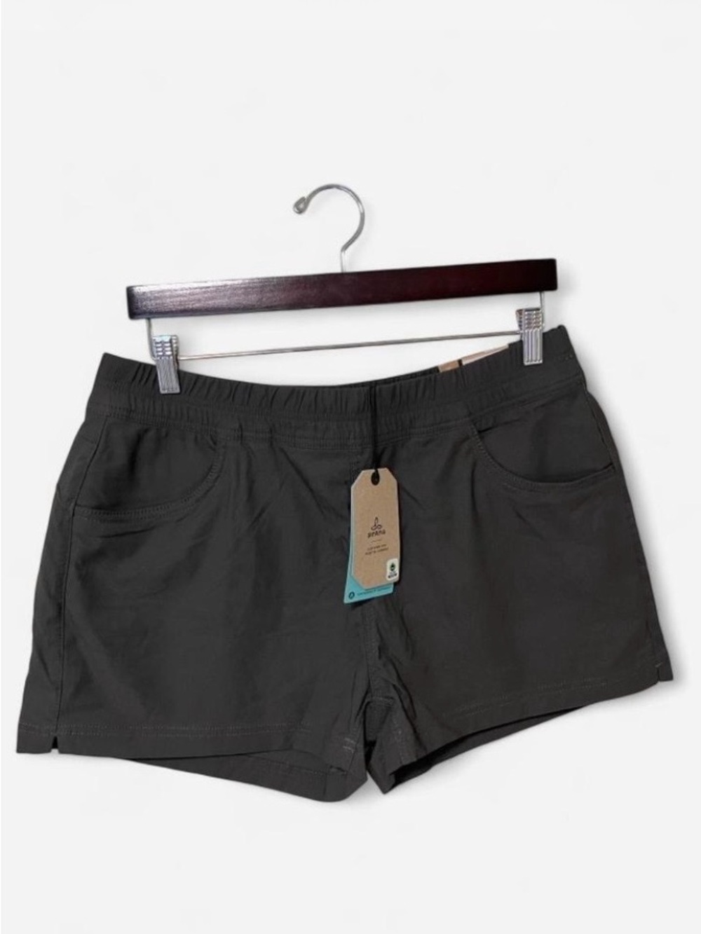 Prana Women's Dark Gray Athletic Hiking Stretch Shorts Size 14